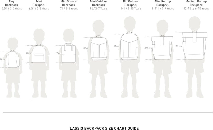 LÄSSIG Kindergartenrucksack Kinderrucksack Rolltop mit Brustgurt wasserabweisend, 11 Liter/Mini Roll