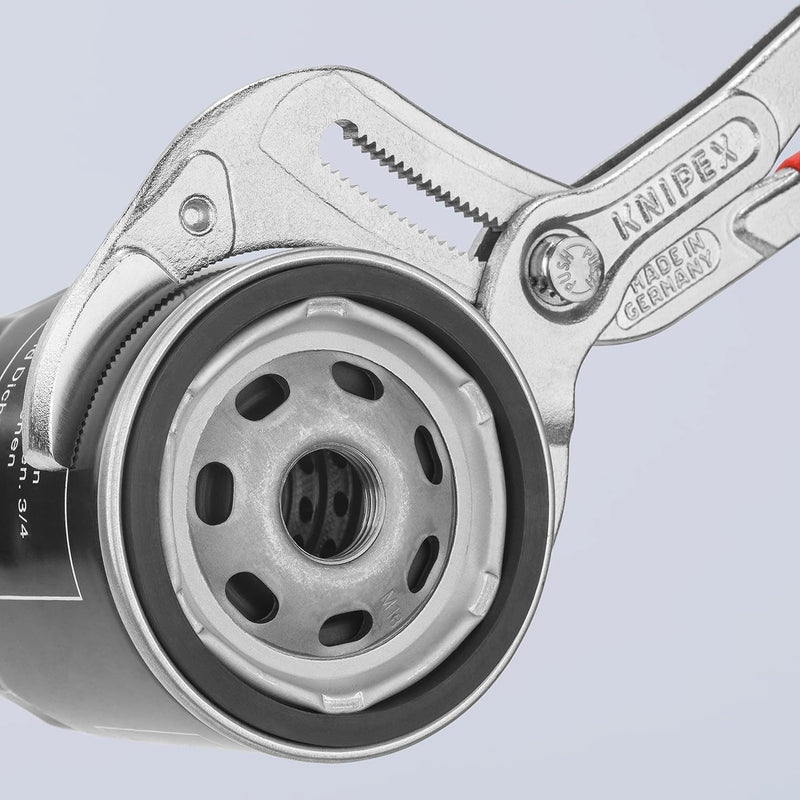 KNIPEX SpeedGrip, Siphonzange | Connectorenzange, Chrom-Vanadium, Rostschutz verchromt, 250 mm, 81 0