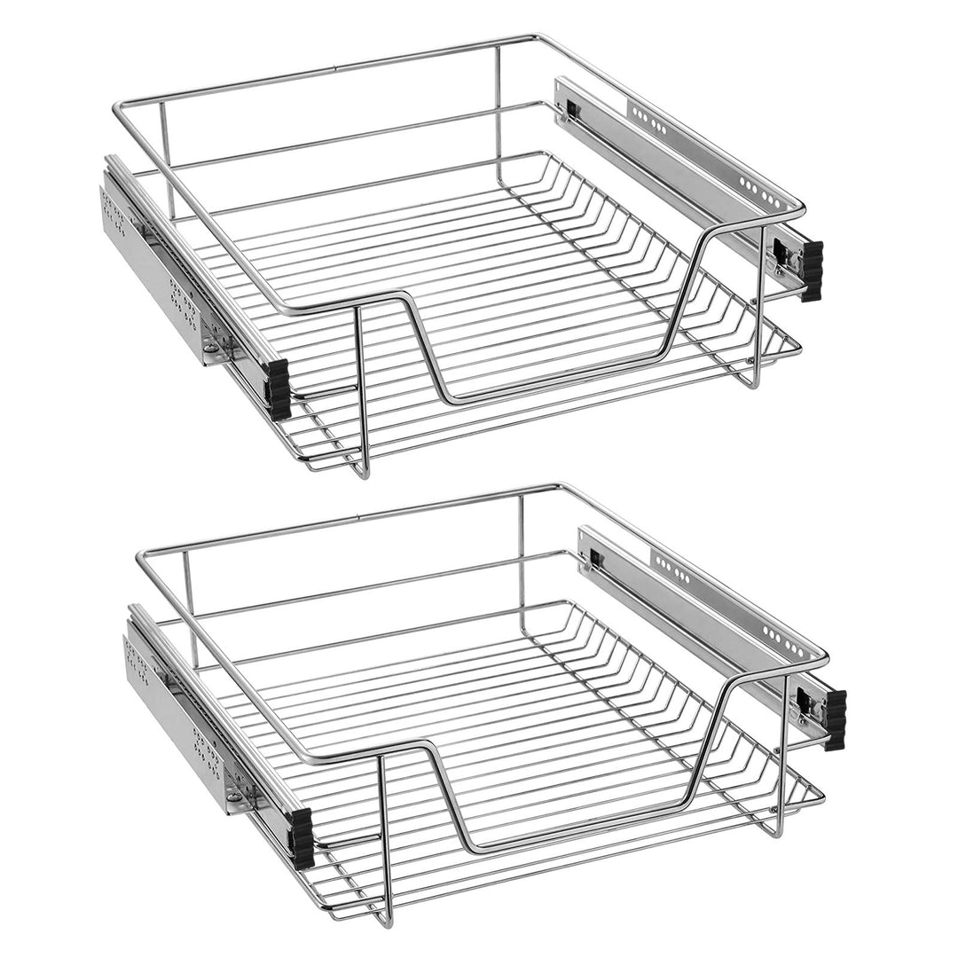 UISEBRT 2x Küchenschublade Teleskopschublade 50cm - Küchenschrank Schrankauszug Schlafzimmerschränke