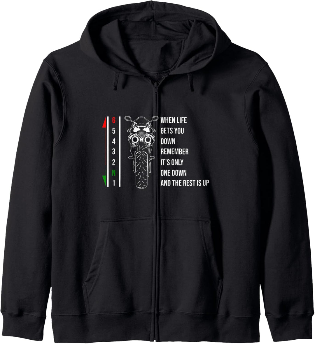 Motorbike Motorcycle Gears When Life Gets You Down Geschenk Kapuzenjacke
