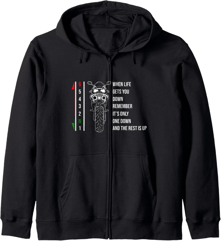 Motorbike Motorcycle Gears When Life Gets You Down Geschenk Kapuzenjacke