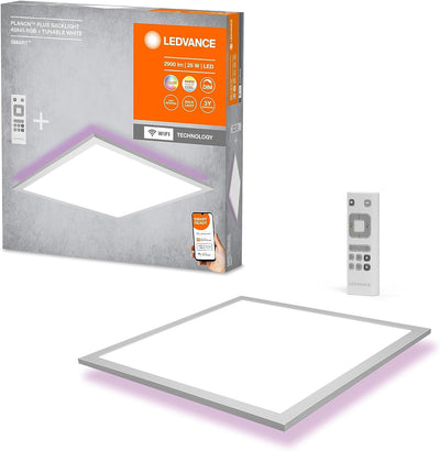 Ledvance LED WiFi Deckenleuchte weiss, 30W, 1900LM, 3000-6500K, 100x25 cm, Wandleuchte dimmbar, RGB