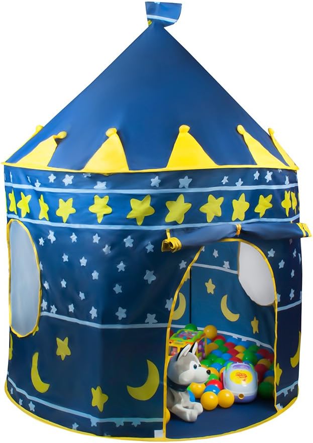 Kinderzelt Spielzelt Spielhaus Blau Schloss Zelt Kinder 1163