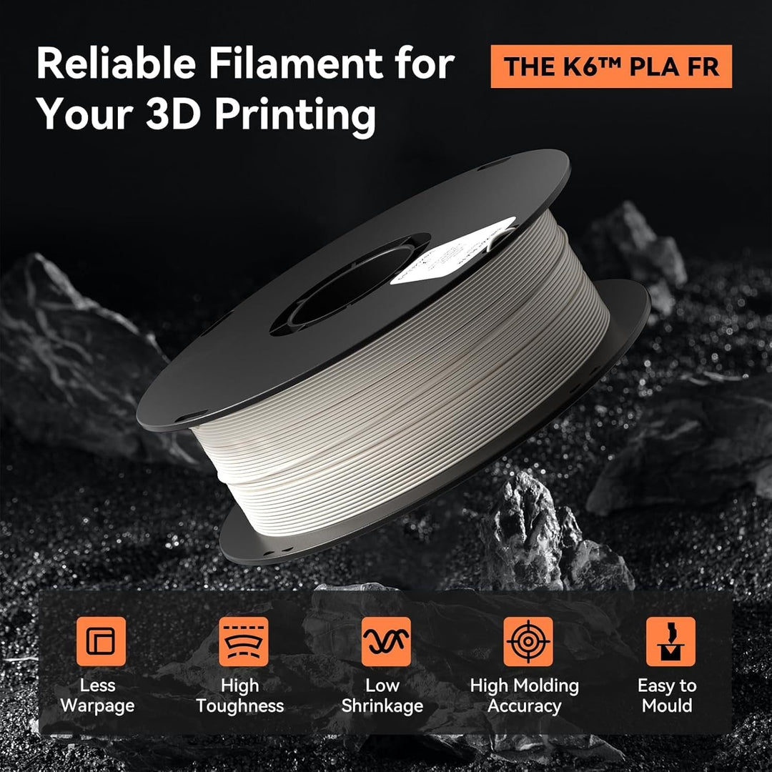 kexcelled PLA FR Flame Retardant Schwarz Filament UL94-V0 Grade Halogen-freies Flammhemmendes 3D Dru