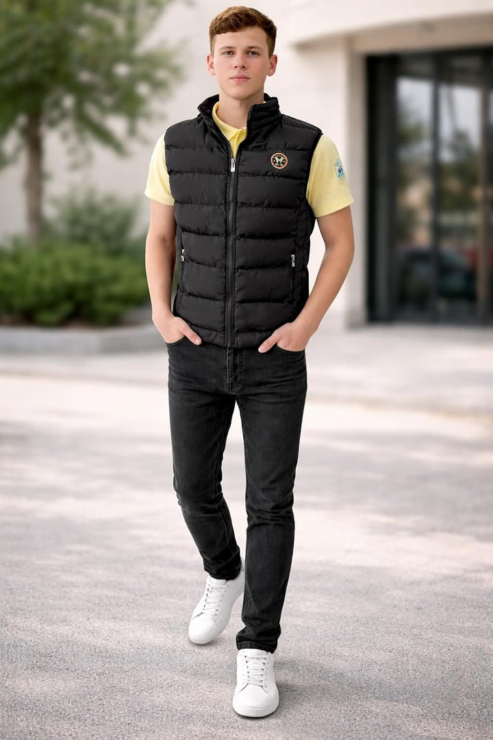 Herren leichte Steppweste Weste Berlin Bodywarmer mit Seitentaschen gesteppt ideal für den Übergang