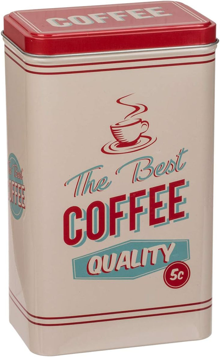 Set Retro Metall-Dose Blechdose Coffee, Tea & Sugar - Kaffeedose, Teedose, Zuckerdose mit Deckel (3-