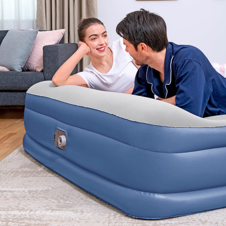 Bestway TriTech Luftbett Vento mit integrierter Elektropumpe Double XL/Mid 203 x 152 x 46 cm