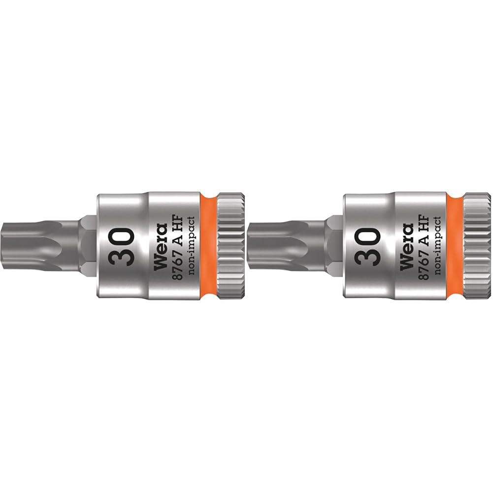 Wera 05003369001 8767 A HF Torx Zyklop Bitnuss mit 1/4 Zoll-Antrieb mit Haltefunktion, leuchtorange,