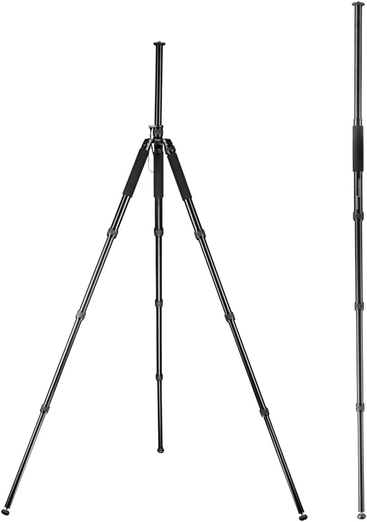 Mantona Wolverine L 284 Kamerastativ Aluminium, Fotostativ bis 15 kg, höhenverstellbar bis 166 cm, S