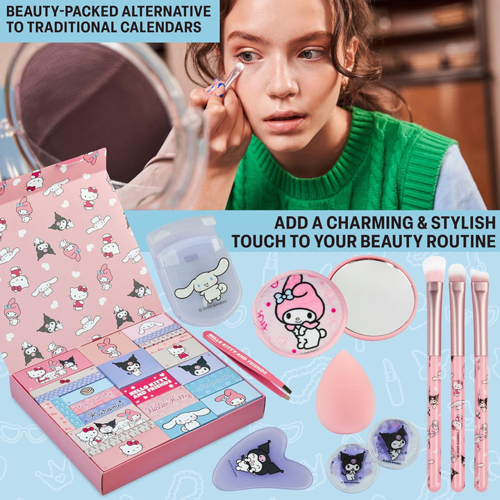 Get Trend Hello Kitty Sanrio Adventskalender 2025 mit Accessoires, Beauty Produkte, Weihnachtskalend