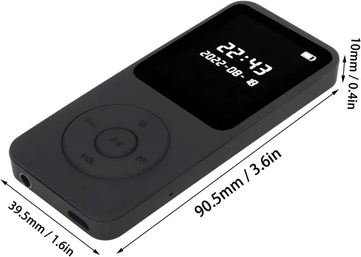 Bluetooth 5.0 MP3 Player, Tragbarer Digitaler MP3 MP4 Player mit 1,77 Zoll Bildschirm, Musik Player