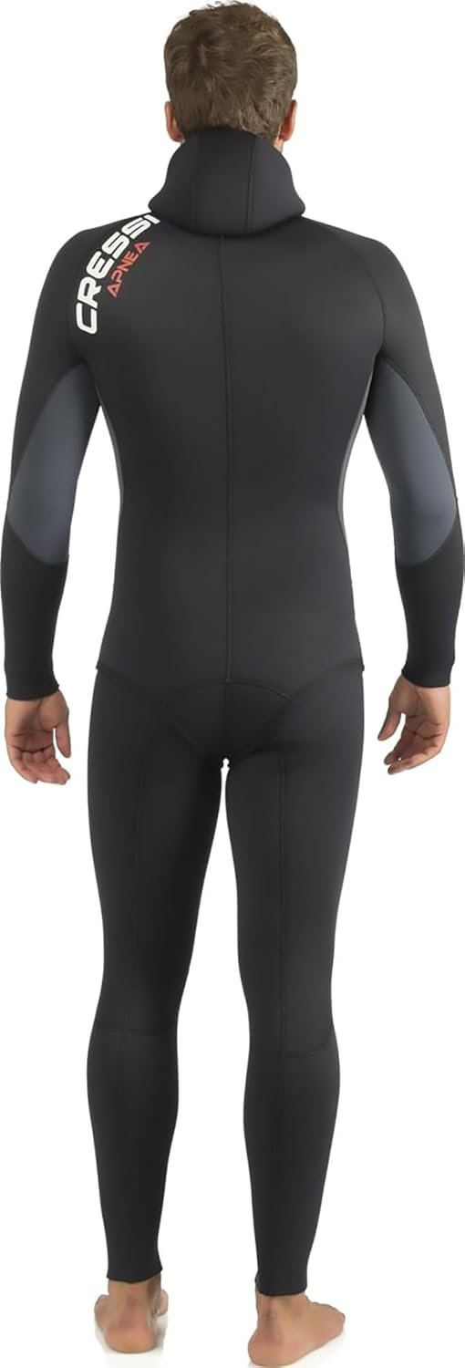 Cressi Kompletter Tauchanzug für Apnea in Soft Neopren - Verfügbar 7 mm Apnea, Schwarz, S/2, LE45030