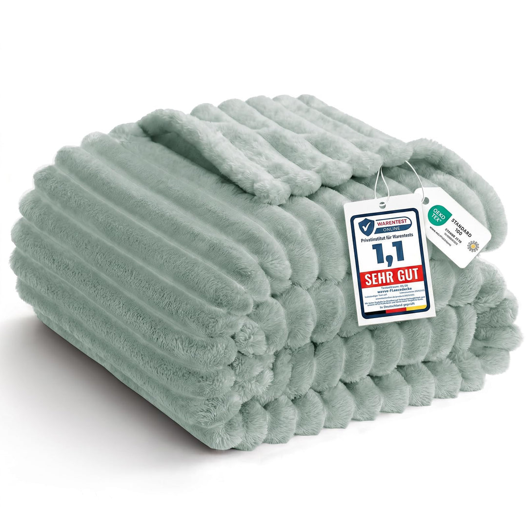 WAVVE Kuscheldecke Flauschig Decke, Fleecedecke, Sofadecke, Couchdecke, Weiche Flanell Wohndecke für