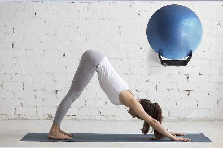 MEOLLO Wandhalterung für Pilatesball, Yoga, Fitness, Balance, Physiotherapie und Ball für Schwangers