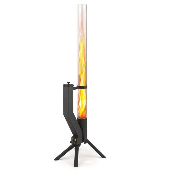 Gardenflare GARDENFLARE Feuerrohr Klassik – Edelstahl Feuersäule und Pelletfackel für Tolles Ambient
