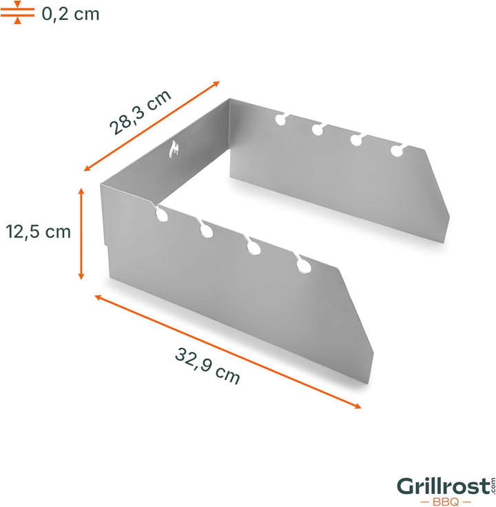 Grillrost.com Das Original Edelstahl Windschutz und Spiesshalter | für alle Broil King Imperial/Rega