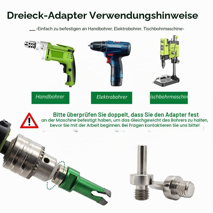 Diamant-Bohrkrone Kit - Fliesenbohrer 6/6/8/25/35/50/68mm+50mm Fasen Bit+10mm Fingerfräser+Diamanttr