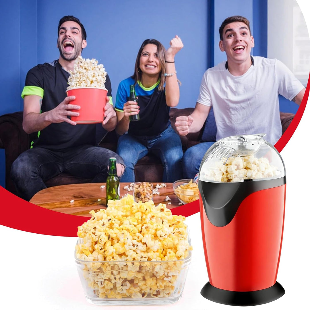 Heissluft Popcornmaschine, 1200W Mini Heissluft Popcorn Maker Ohne Öl Fett, 3 Min Schnellstart, One-