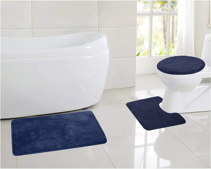 ele ELEOPTION Badezimmer-Set,rutschfeste Badematte schnelltrocknend weich wasserabsorbierend stilvol