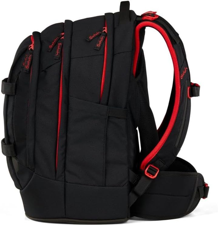 Satch Pack Schulrucksack Set 3tlg. inkl. Schlamperbox und Sportbeutel (Fire Phantom), Fire Phantom
