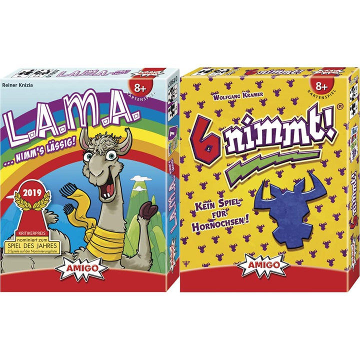 AMIGO Spiel + Freizeit Spielkarten 01907 - LAMA & 4910-6 nimmt!, Kartenspiel