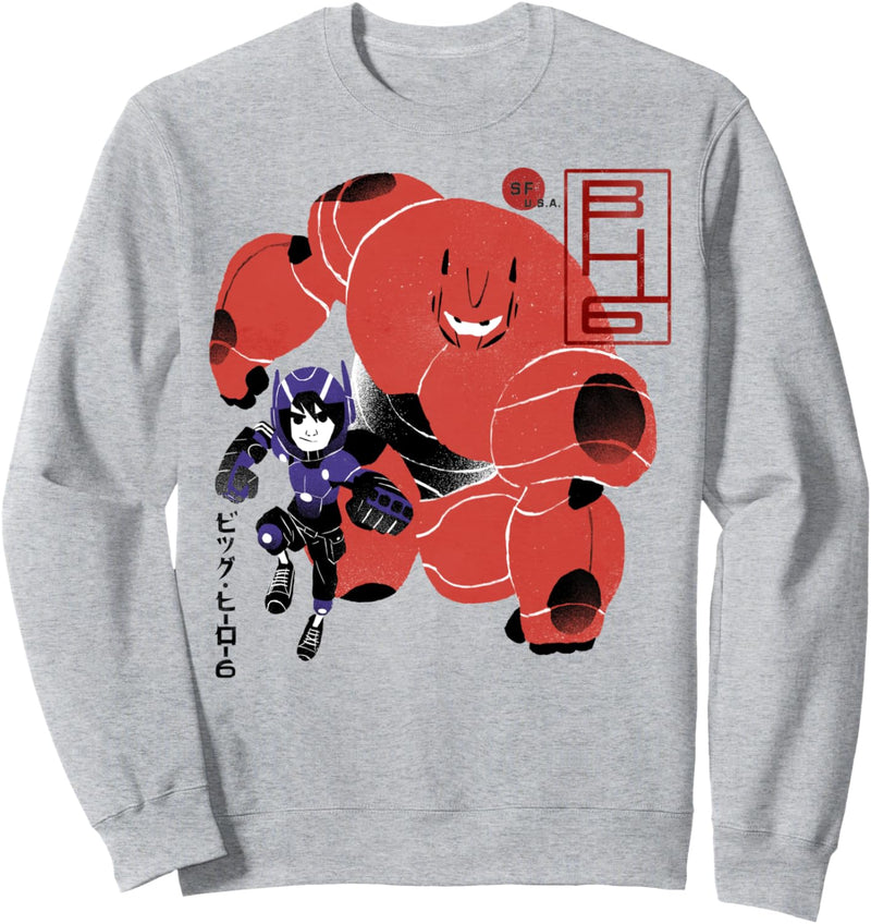 Disney Big Hero 6 Hiro And Baymax Duo Portrait Sweatshirt