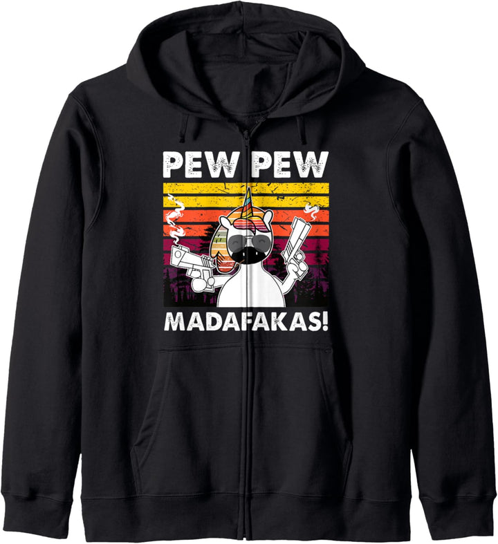 Pew Pew Madafakas Damen Einhorn Pew Pew Madafakas Kapuzenjacke
