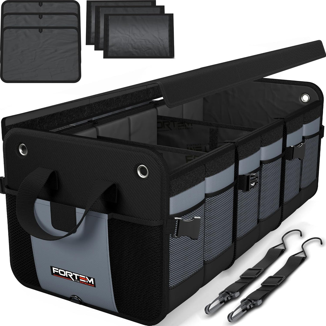 Fortem Kofferraum Organizer, Kofferraumtasche, Zusammenklappbarer Auto Organizer Kofferraum mit Fäch