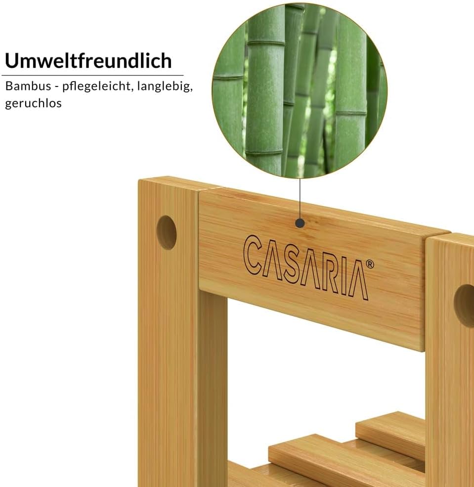 Casaria® Wandregal Holz Hängeregal 60x54cm 3 Ablagen Belastbarkeit 30kg Bad Wohnzimmer Flur Kinderzi