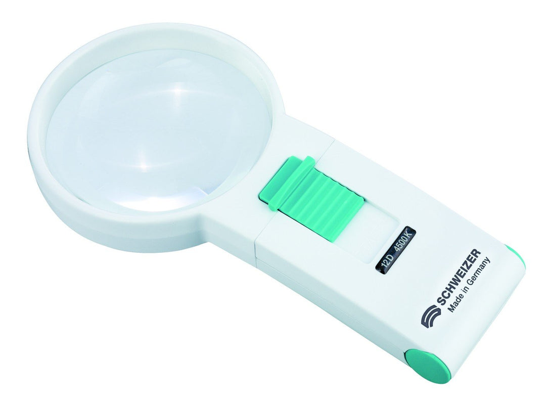 ÖKOLUX plus mobil Handleuchtlupe - 12 D / 4-fach / 70 mm / 6500 K