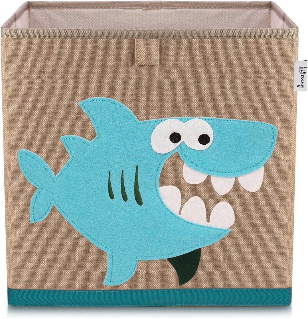 Aufbewahrungsbox im 3er Set Krebs, Hai und Koala I Dreierpack Spielzeugbox mit Tiermotiv passend für