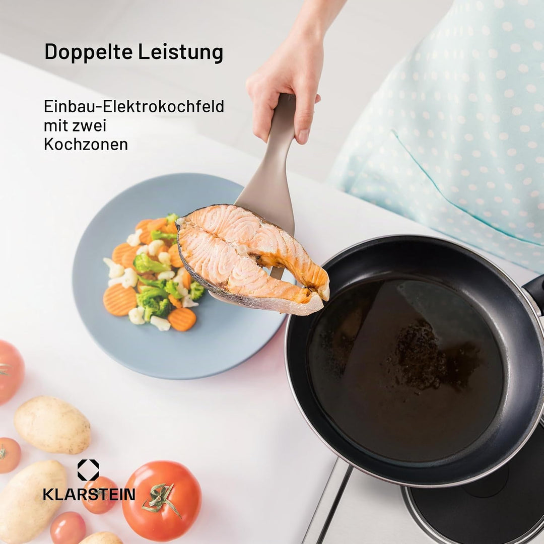 Klarstein Appetito Massekochfeld Einbau, Restwärmeanzeige, Drehknöpfe, 6 Leistungsstufen, Elektrisch