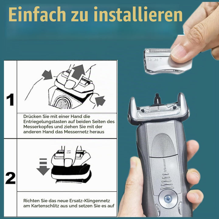 Series 7 70S Ersatzkopf Elektrorasierer Klinge Kompatibel mit Braun Series 7 Rasierer 720cc, 730cc,