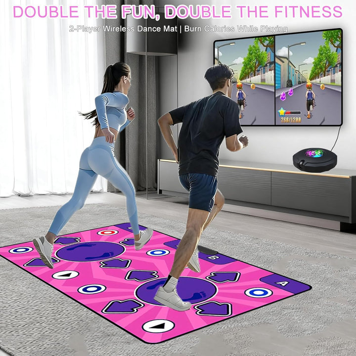 KIRJAUDU Tanzmatte für TV mit AR Kamera, Doppel-Tanzmatte für Kinder & Erwachsene, HDMI Anschluss, ü