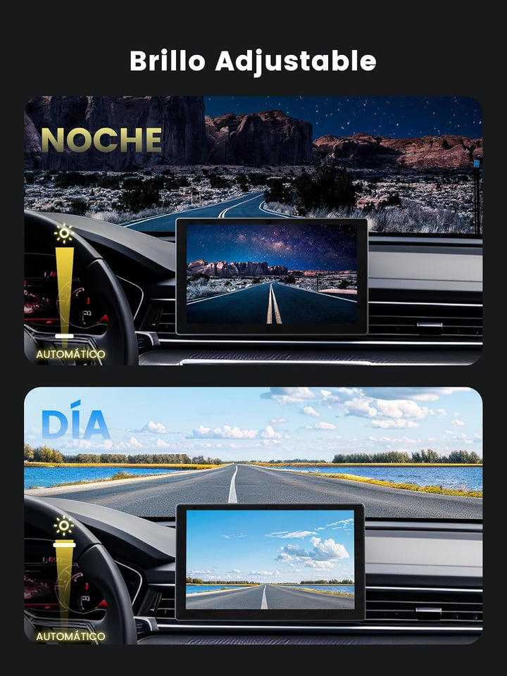 Carplay Display 9" - 4K-Dashcam & 1080P-Rückfahrkamera Drahtloses Tragbares für Apple Carplay & Andr