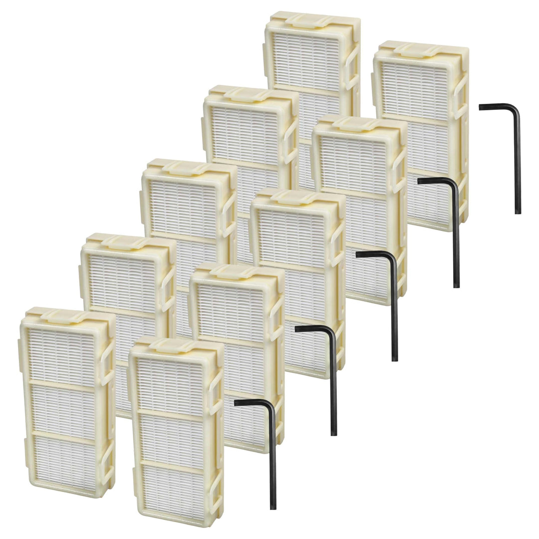 vhbw 10x HEPA Filter kompatibel mit Dyson Airblade V HU02 | AB12 Händetrockner - H13, Gelb