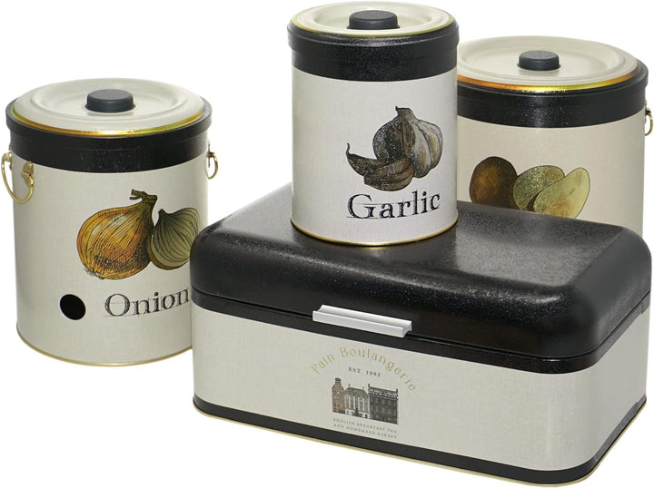 Lashuma Brotbox grau Backhaus für Küche, Brotaufbewahrung zum Frischhalten von Brot 36x21 cm, Backha