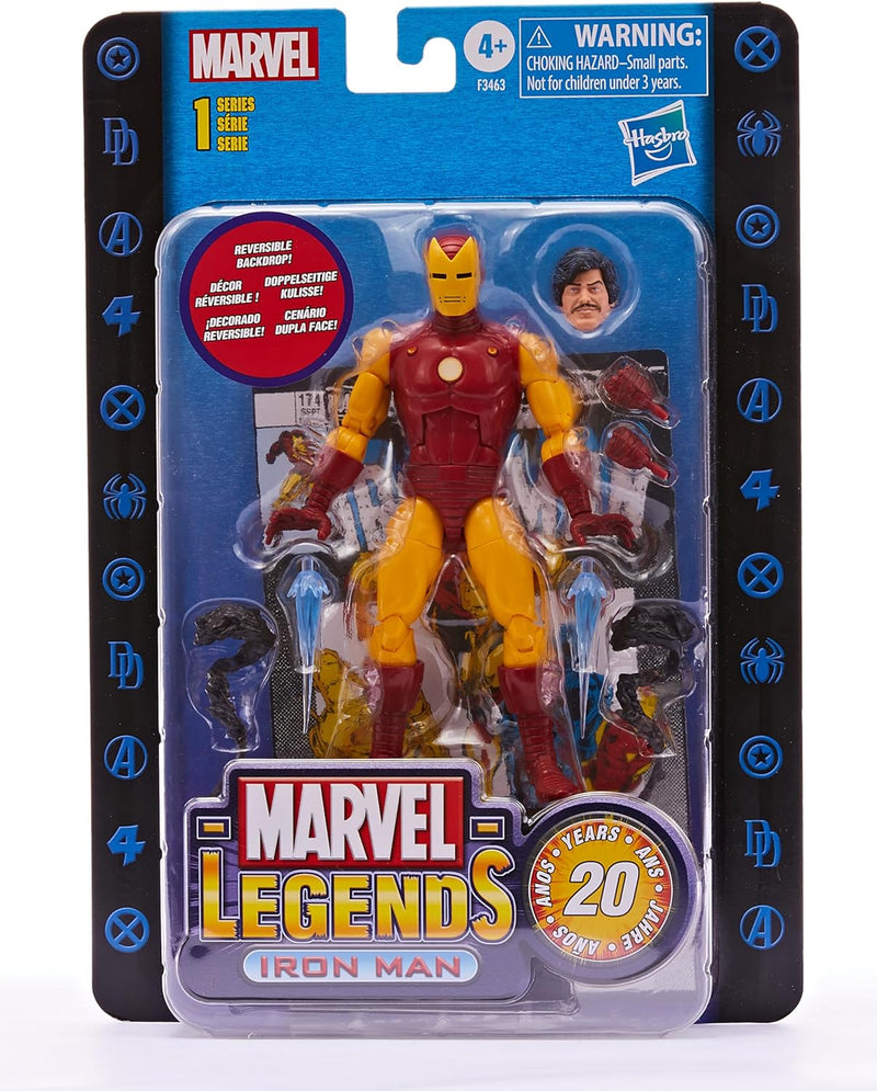 Hasbro Marvel Legends Series 20th Anniversary Series 1 Iron Man 6-inch Action Figure Collectible Toy