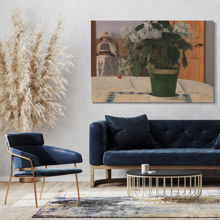 Printed Paintings Leinwand (100x70cm): Fernand Khnopff - Hortensien 100x70 cm, 100x70 cm