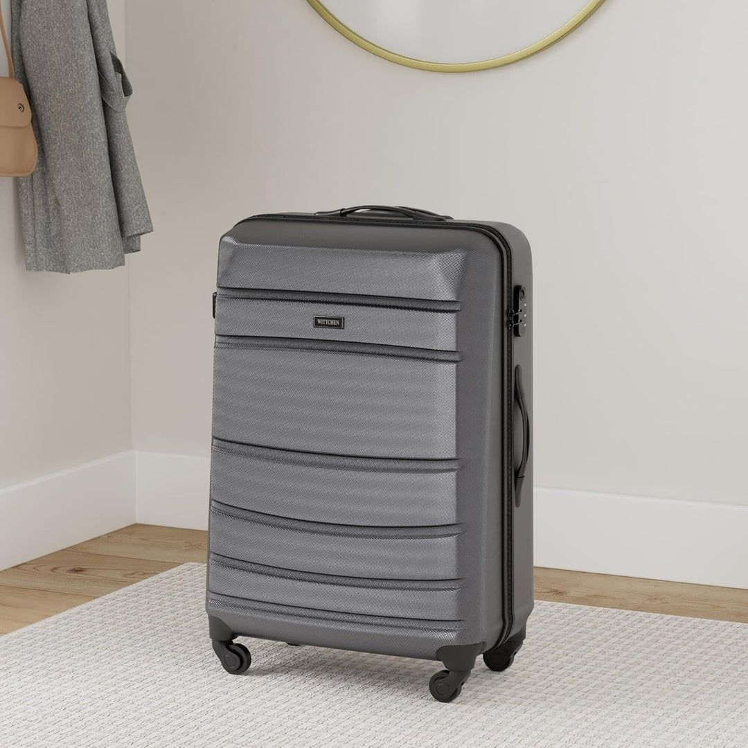 WITTCHEN Grosser Koffer Trolley Koffer Reisekoffer aus ABS Hartschalen Trolley 4 Rollen Kombinations