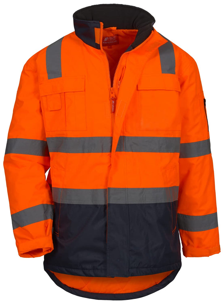 Nitras Warnschutz Parka MOTION TEX VIZ (Farbe: orange/blau; Grösse: L)