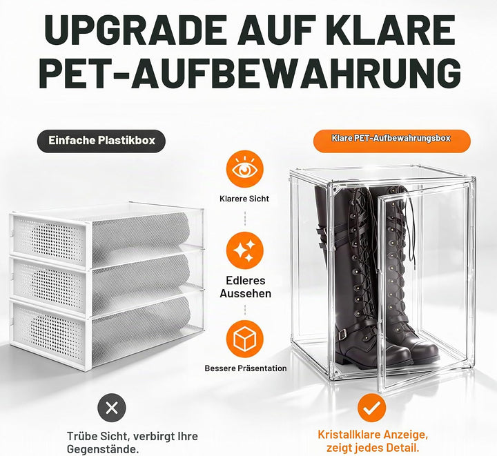 Schuhaufbewahrungsbox, XXX-Grosse Extra grosse Acryl Display Case Transparente Sneaker Schuh Organiz
