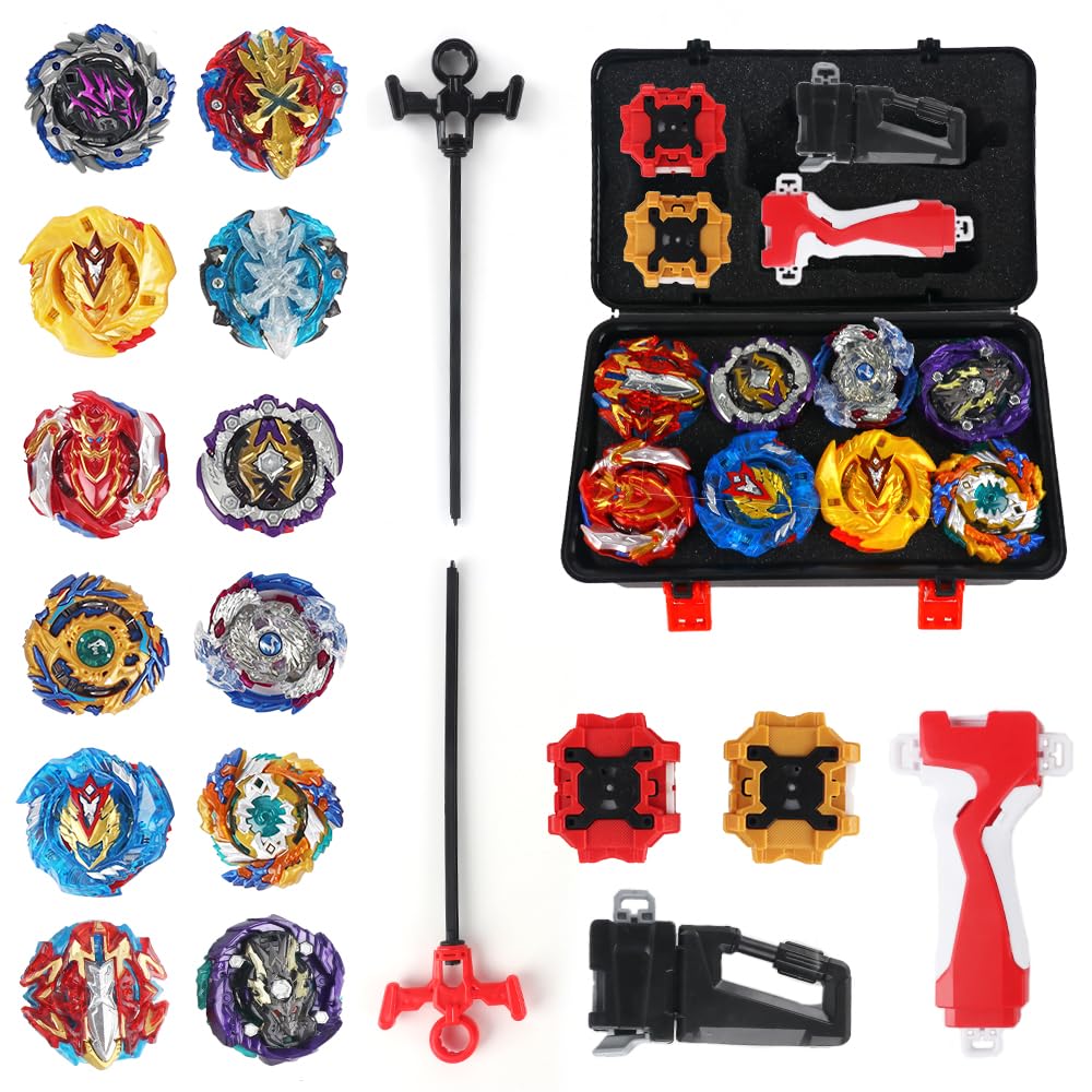 12in1 Kampfkreisel Set, 12 Kampfkreisel 2 Launchers, Bey Burst Turbo Blade Set, Kreisel BattleSet Mi