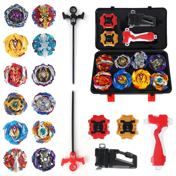 12in1 Kampfkreisel Set, 12 Kampfkreisel 2 Launchers, Bey Burst Turbo Blade Set, Kreisel BattleSet Mi