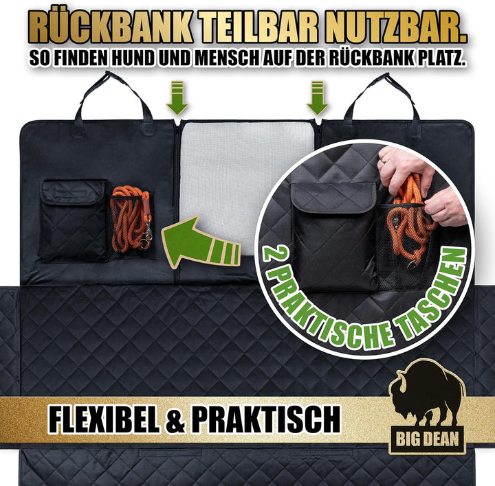 BigDean Robuste universelle Hundedecke Auto Rückbank Autoschondecke Hund Rücksitz schmutz- & wassera