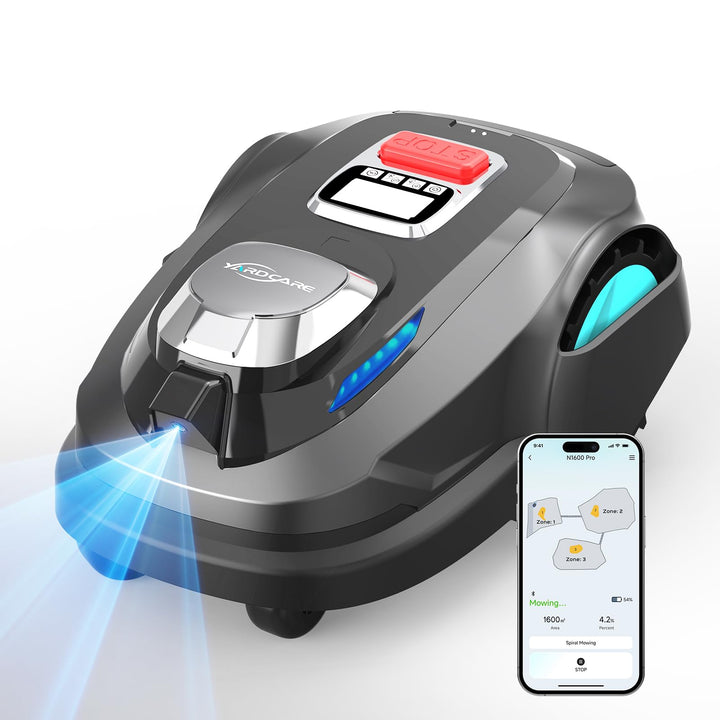 (2026 Upgrade) YARDCARE N1600 PRO Mähroboter ohne Begrenzungskabel, Empf. 1600 m² – Rasenroboter mit