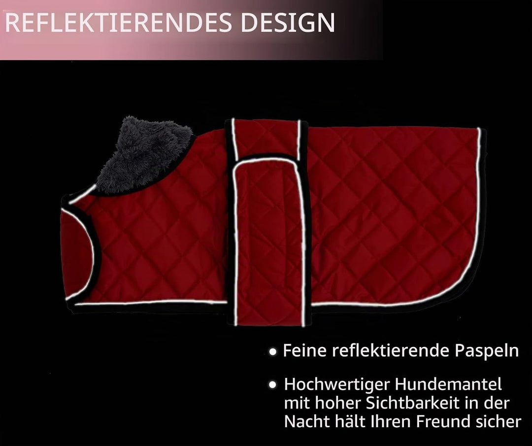 Geyecete - Warmer wintermantel für dackel Hunde,Hunde winterjacken mit plüschfutter,Outdoor jacken m