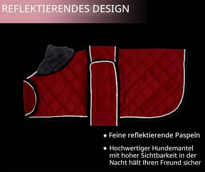 Geyecete - Warmer wintermantel für dackel Hunde,Hunde winterjacken mit plüschfutter,Outdoor jacken m
