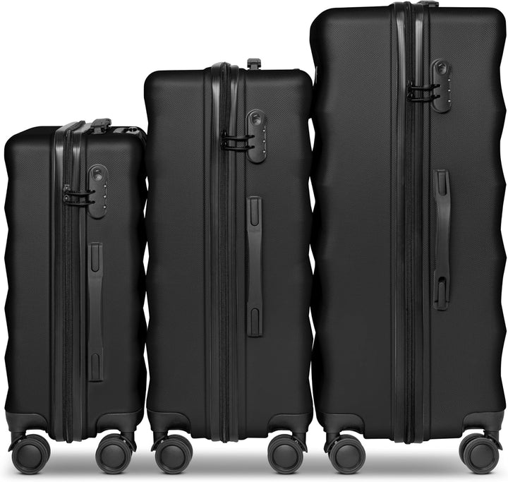SMARTBOX Hartschalen Koffer-Set 3-teilig für Damen & Herren | leichte & stabile Reise-Trolleys aus h