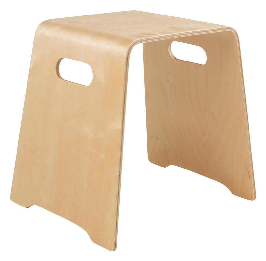 Home4You Sitzhocker - Stapelbar - Belastbar bis 80 kg - 47 x 45 x 42 cm - Braun - Birkenholz - Stape